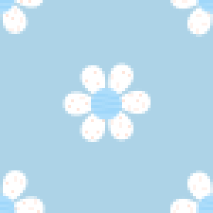 White_Flower_On_Blue_Background